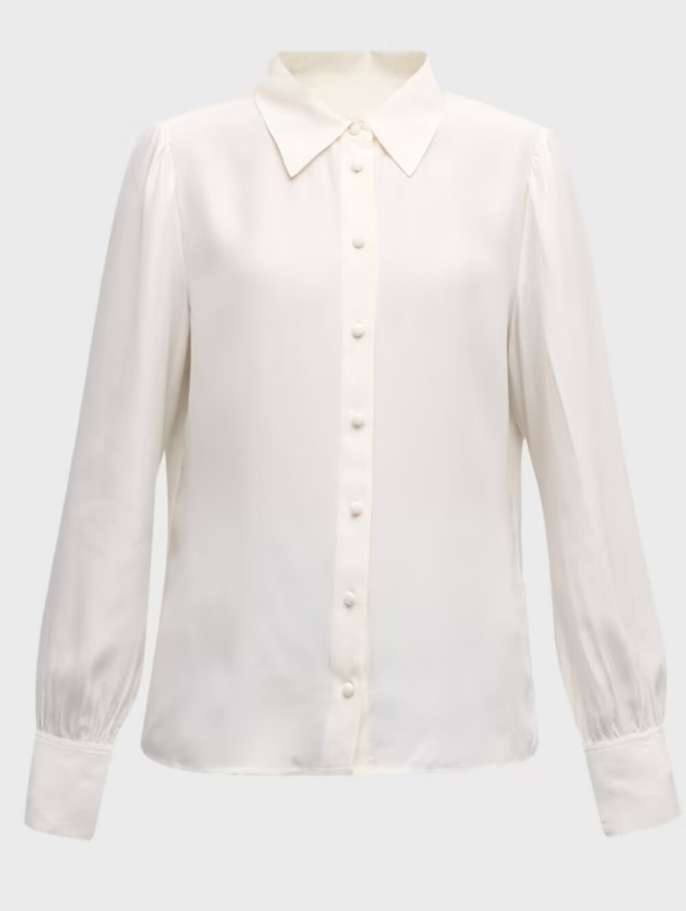 Frame Silk Victorian Button Down Long Sleeve Blouse